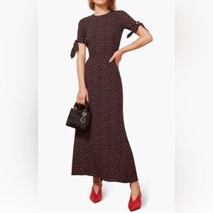 Reformation Amsterdam Tie Sleeve Maxi Dress